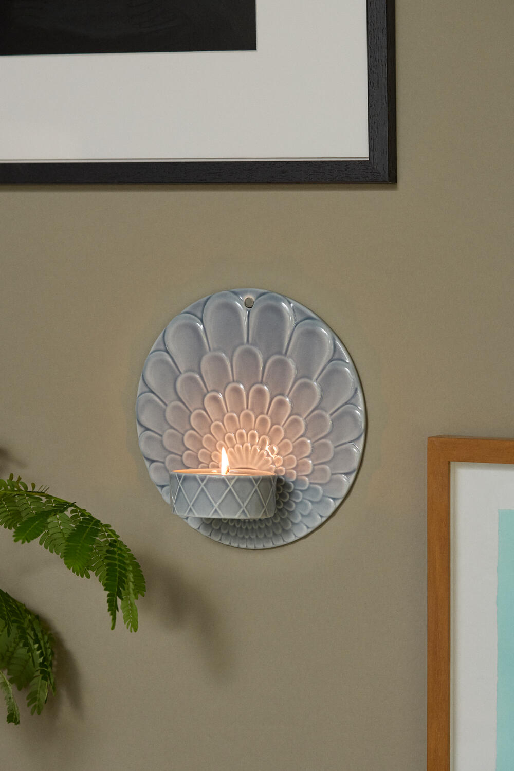 Pipanella Harlequin Votive væglysestage - blå/grå